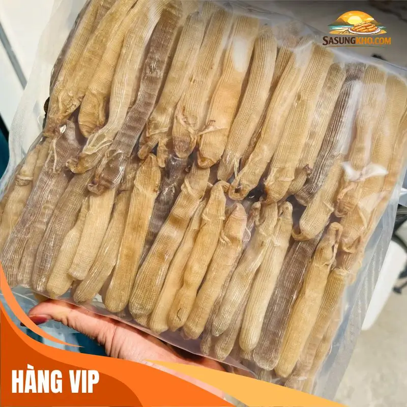 Đóng gói sá sùng khô Quảng Ninh - hút chân không kĩ lưỡng