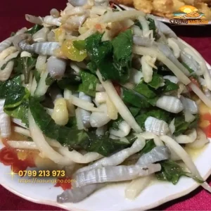 Sá sùng xào cần tỏi tây